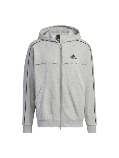 adidas 3-stripes hoodie 'Grey' IA9437