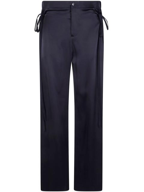 Ann Demeulemeester 'Tita' High Comfort Trousers With Double Ribbon Clo