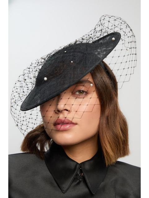KAREN MILLEN Pearl & Net Fascinator