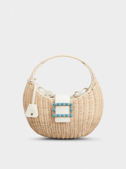 Roger Vivier Belle Vivier Hobo Bag in rattan