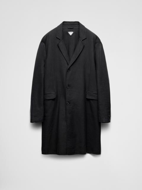 Prada Single-breasted cotton coat