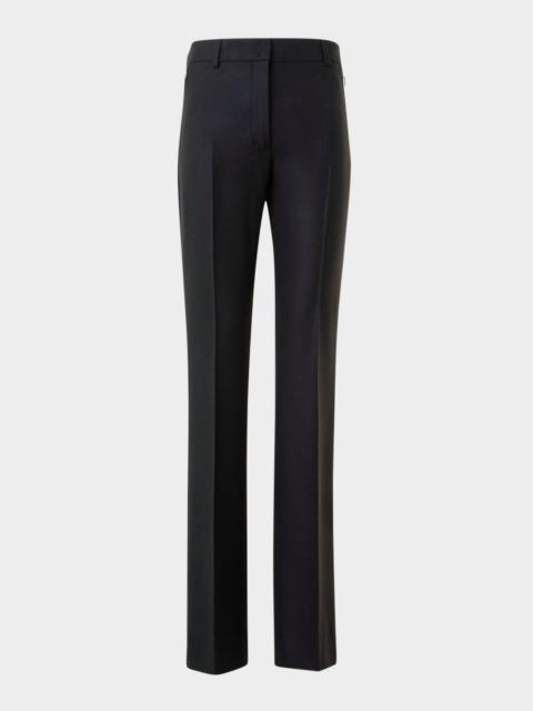 AKRIS Marilyn Wool Stretch Flannel Bootcut-Leg Ankle Pants