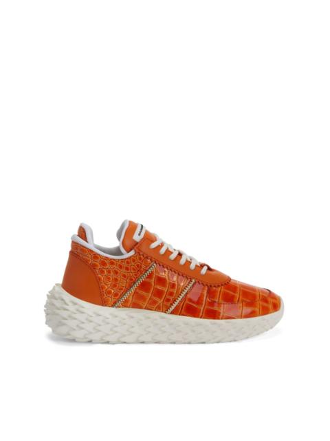 Urchin crocodile-print sneakers