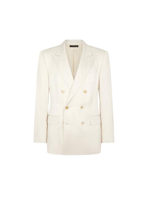 TOM FORD PURE SILK PEACHED GABARDINE JACKET