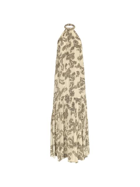 HEMANT & NANDITA paisley-print halterneck maxi dress