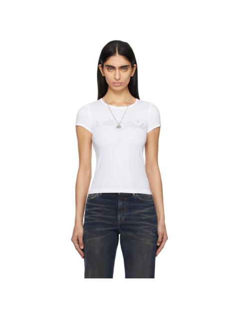 Marc Jacobs White Charm Logo Shrunken T-shirt