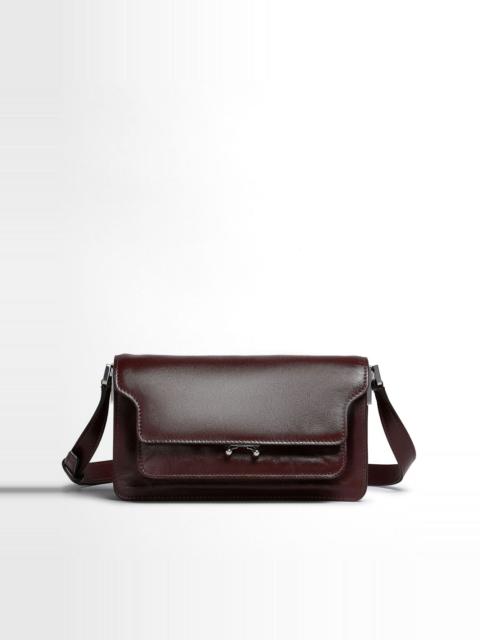 foldover-top smooth-leahter bag