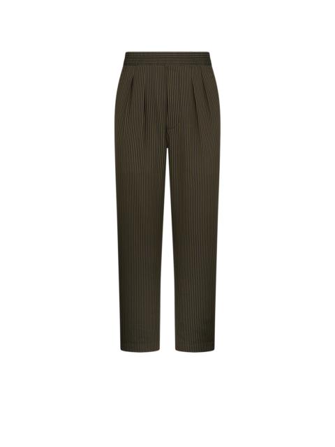 TOM FORD COTTON SILK BENGAL STRIPE PLEATED LOUNGE PANT