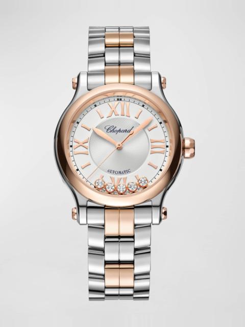 Happy Sport 33mm 18K Rose Gold Two-Tone Watch