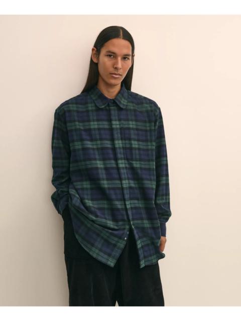 Brooks Brothers Brooks Brothers X Engineered Garments Cotton Flannel Round Pinhole Collar Oversized, Tartan Dress Sh
