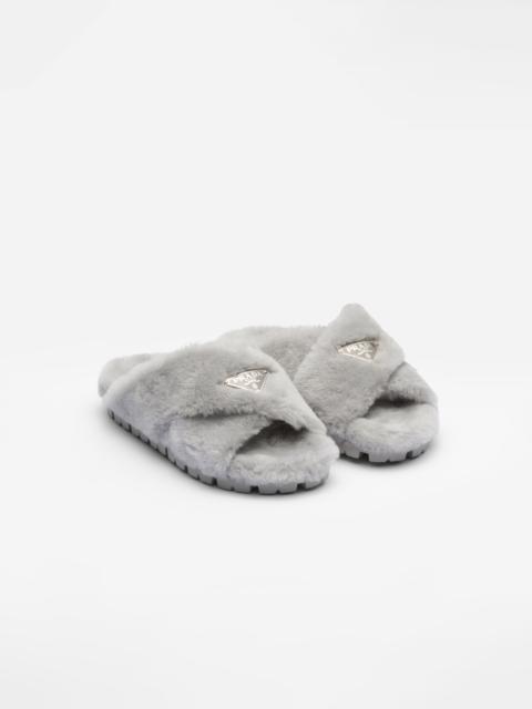 Shearling sandals