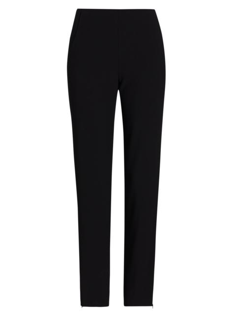 GIORGIO ARMANI Women's Essentials Wool Slim-Fit Trousers - Black