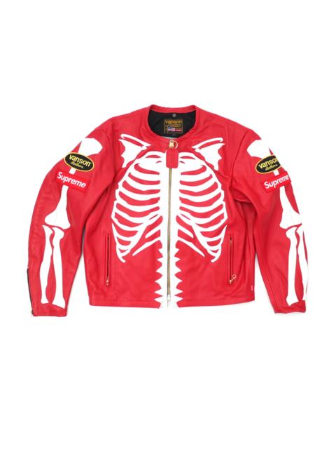 Supreme Vanson Leather Bones Jacket Red