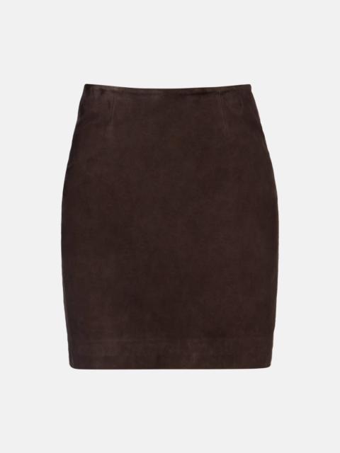 ROTATE Suede miniskirt