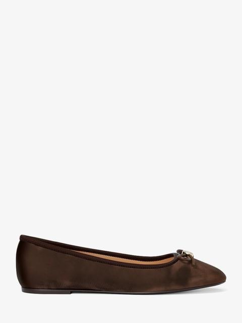 MICHAEL KORS Savannah Logo Debossed Velvet Ballet Flat