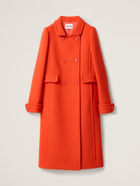 Miu Miu Natté toile double-breasted coat