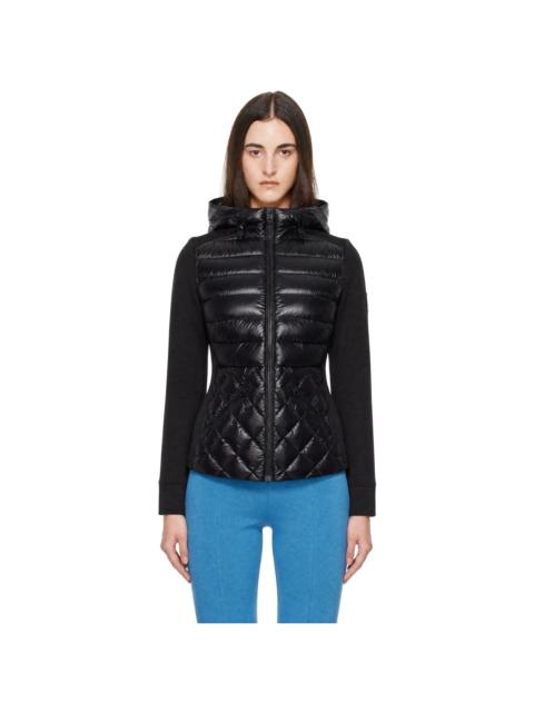 MACKAGE Black AGATHA Quilted Mixed-Media Hooded Jacket