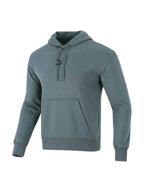 PUMA PUMA Classics Oversized Casual Sports Drawstring hooded Long Sleeves Green 533114-68