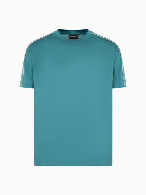 ASV Lyocell-blend jersey T-shirt with embossed logo tape