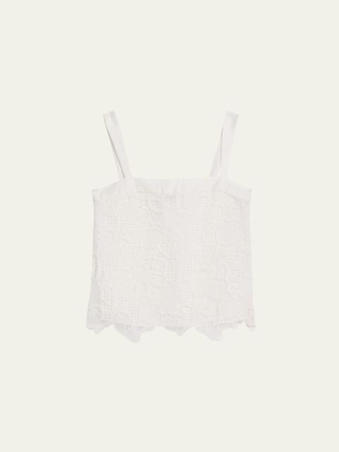 SIMKHAI Brynn Sleeveless Embroidered Top