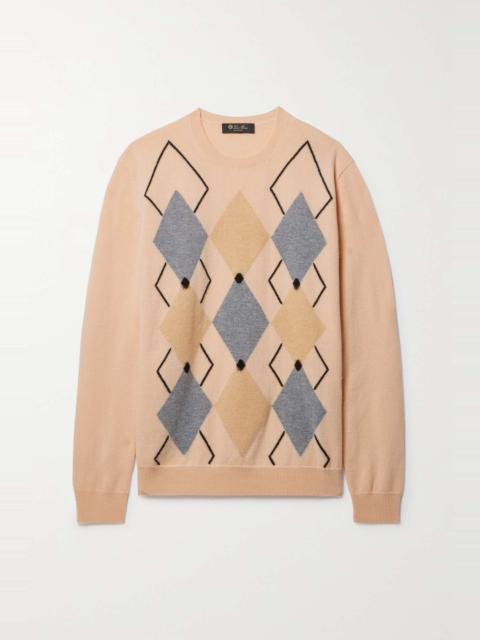 Lower Hutt argyle intarsia-knit cashmere sweater