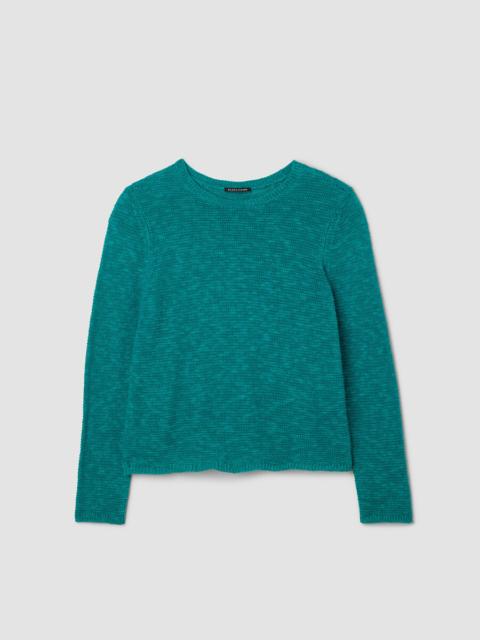EILEEN FISHER Organic Linen Cotton Slub Crew Neck Top