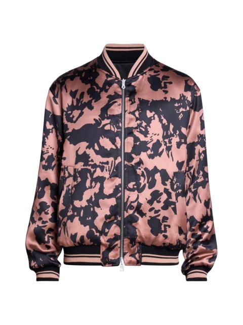Dries Van Noten Men's Volker Reversible Printed Bomber Jacket - Old Rose