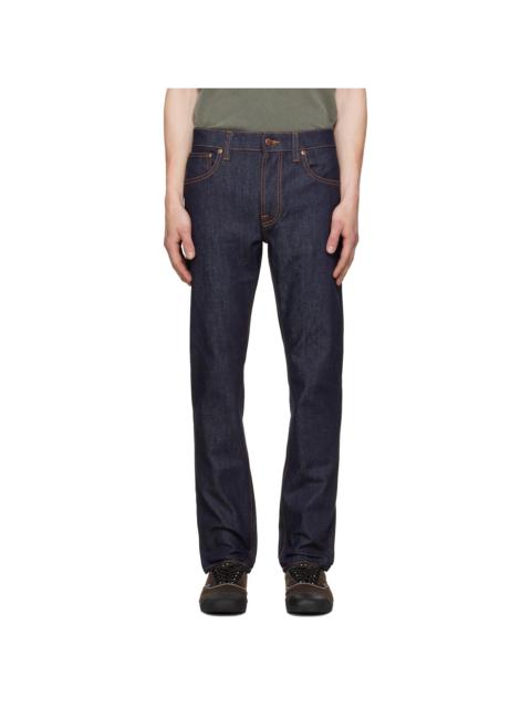 Nudie Jeans Navy Lean Dean Jeans