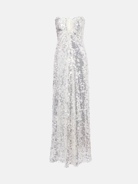 CHRISTOPHER ESBER Arched Palm sequined gown