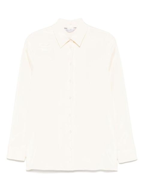 Stretch silk cady shirt