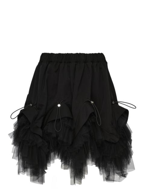 Noir Kei Ninomiya Elasticated Waistband Tulle Mini Skirt