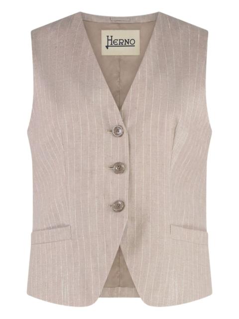Herno pinstripe waistcoat