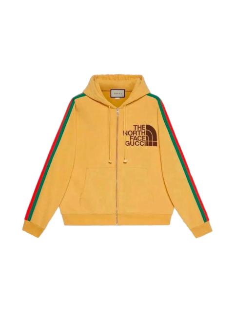 GUCCI Gucci x The North Face Web Print Cotton Sweatshirt Gold