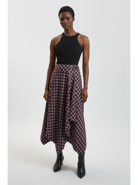 KAREN MILLEN Check Tailored Skirt