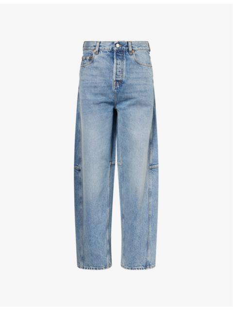 GUCCI Wide-Leg Mid-Wash Denim Jeans