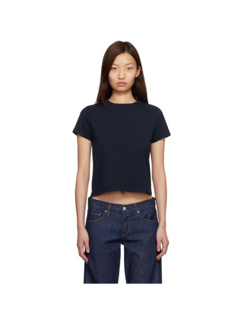 AGOLDE Navy Adine Shrunken T-shirt