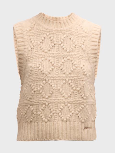 GANNI Wool Bubble Sweater Vest