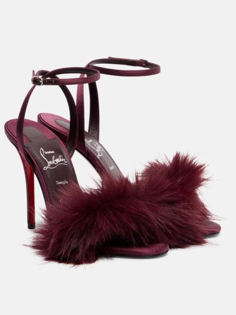 Christian Louboutin Patchoulina 100 crêpe satin sandals