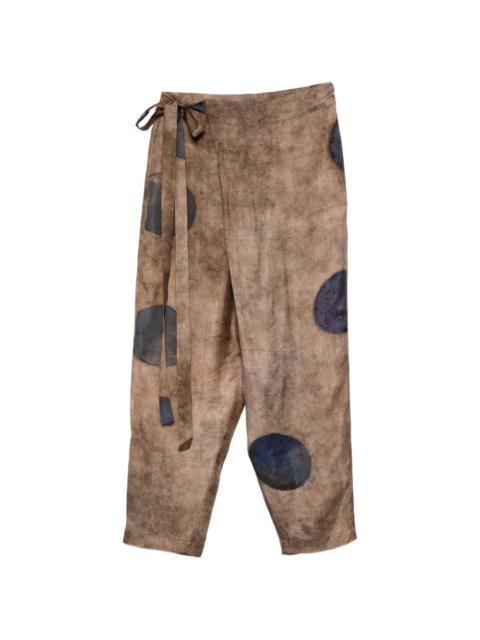 UMA WANG Paetyn polka-dot tie trousers