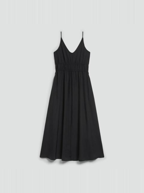 Theory Gathered V-Neck Dress in Washed Twill