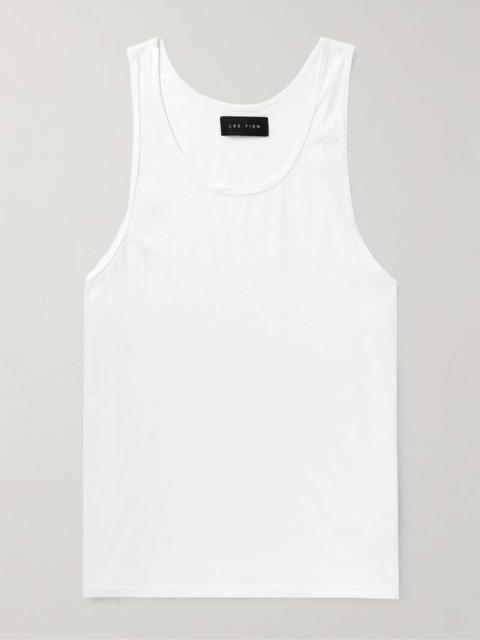 LES TIEN Garment-Dyed Cotton-Jersey Tank Top
