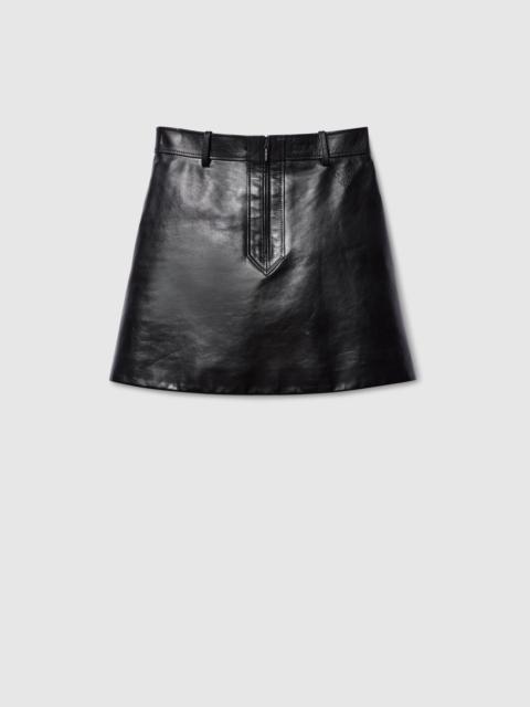 GUCCI Leather mini skirt