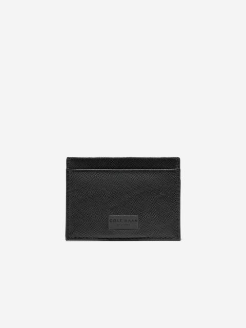 COLE HAAN Men's Saffiano Card Case with Ornament