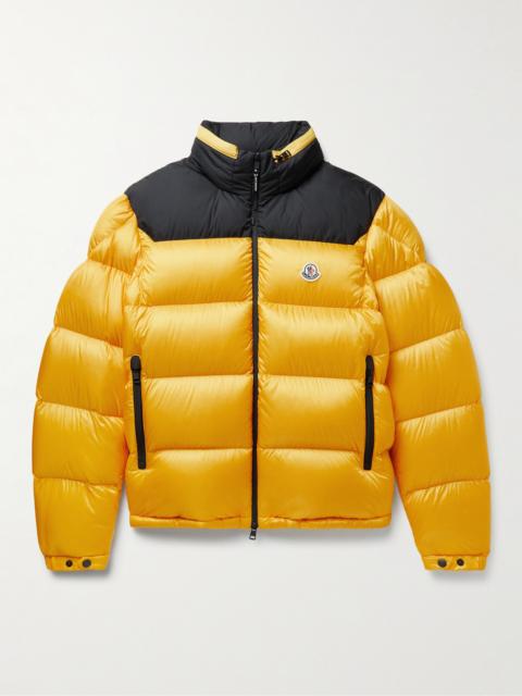 Moncler Peuplier Logo-Appliquéd Quilted Shell and Ripstop Down Hooded Jacket