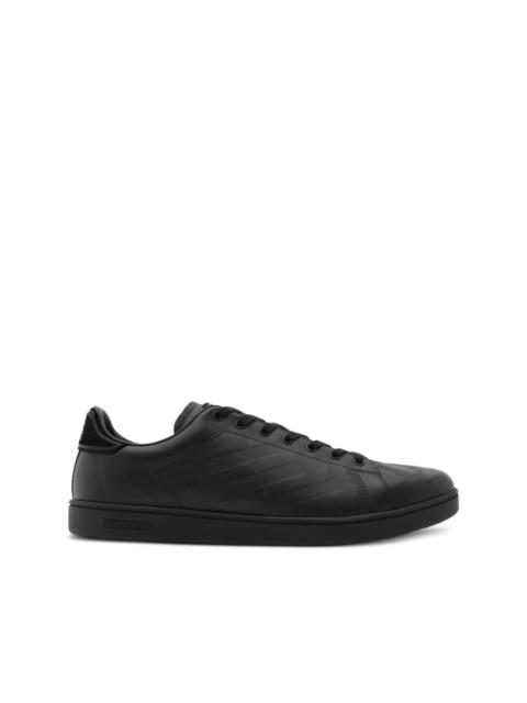 Burberry embossed-check leather sneakers