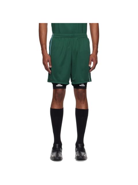 Martine Rose Green Double Football Shorts