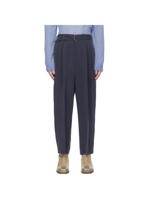 LE17SEPTEMBRE Navy Belted Trousers