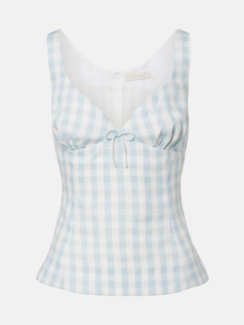 FAITHFULL Martuba gingham linen top