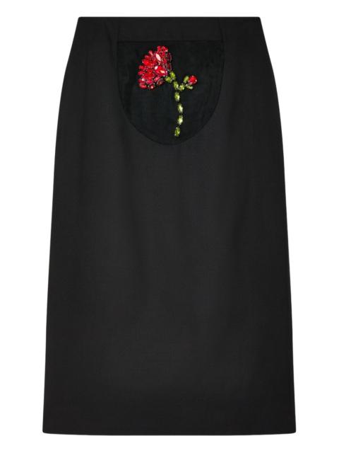Simone Rocha Peekaboo Flower pencil skirt