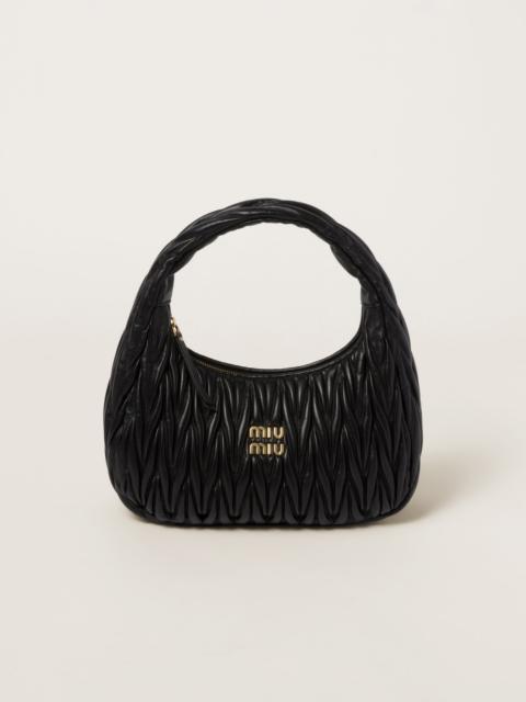 Miu Miu Wander matelassé nappa leather hobo bag